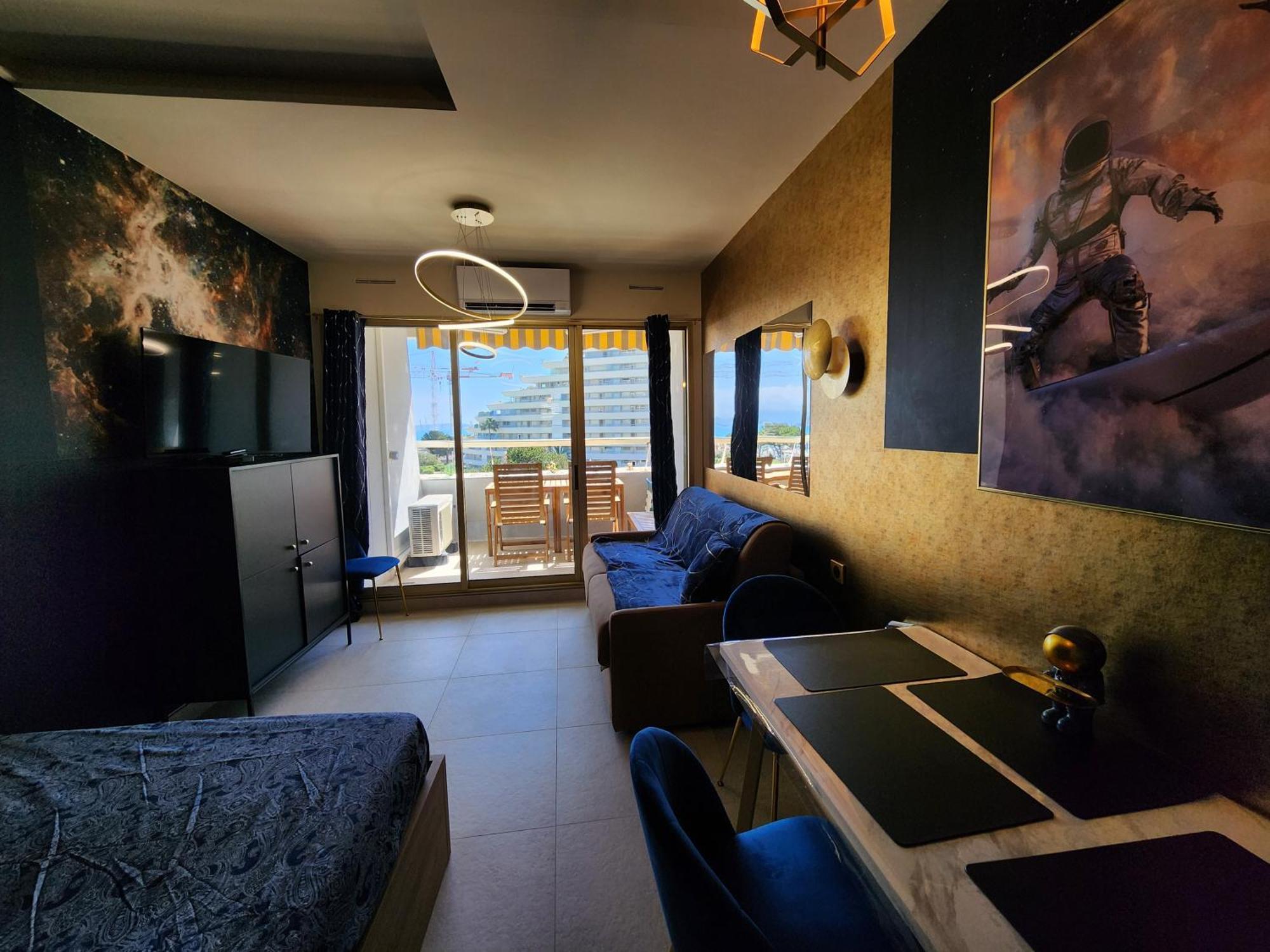Apartment L'astronaute - Balcon Vue - Clim - Place Parking Privee - Marina Baie Des Anges *